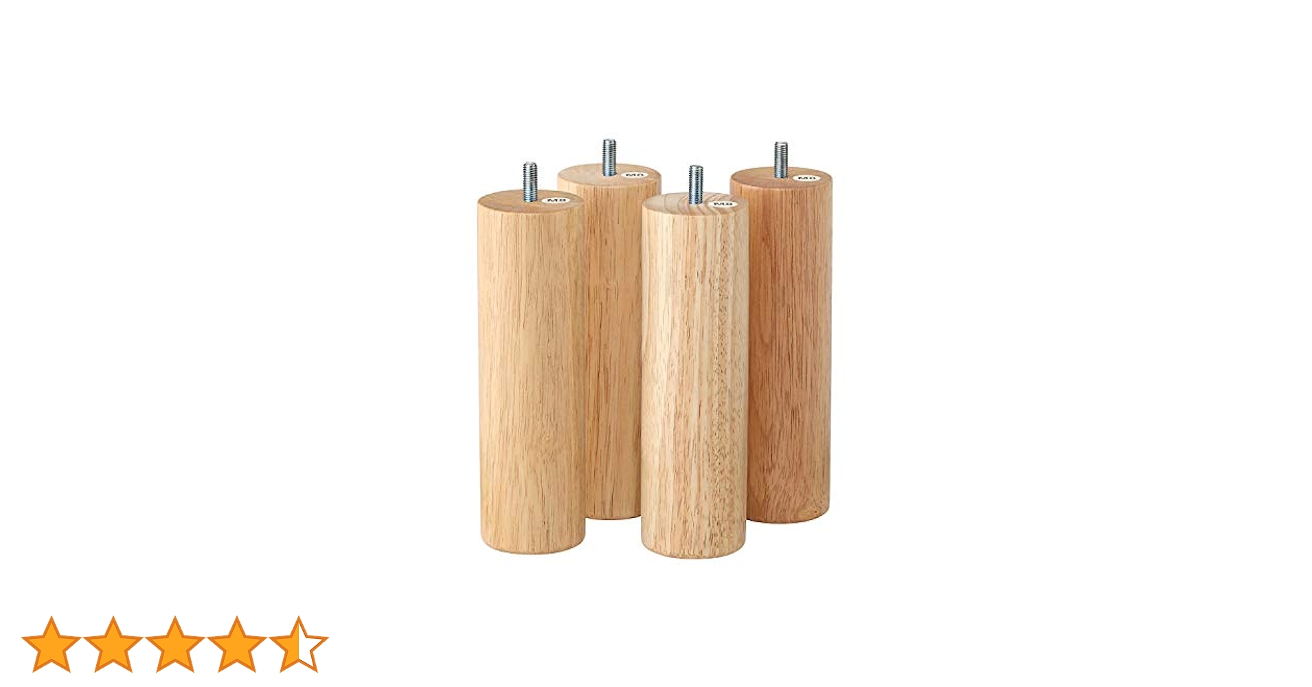 Amazon｜無印良品 木製脚・20cm/ナチュラル(M8) 4本組 02528355